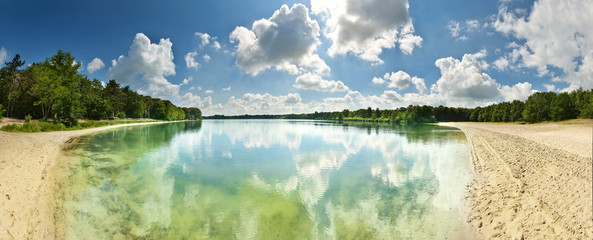 Panorama of summer lake