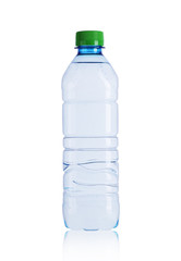 small bottle with mineral water