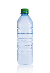 small bottle with mineral water