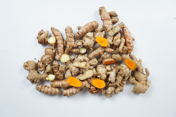 turmeric isolated on white background