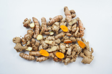 turmeric isolated on white background