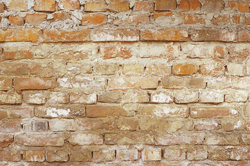 Brick wall with white paint