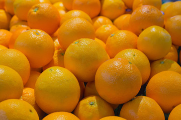 orange background of fresh oranges