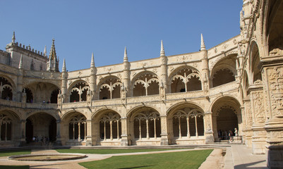 Central square in Lisbon. Portugal in the summer.	