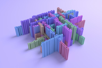 3D business keyword and words cloud. For web page, graphic design, texture or background. CGI rendering.