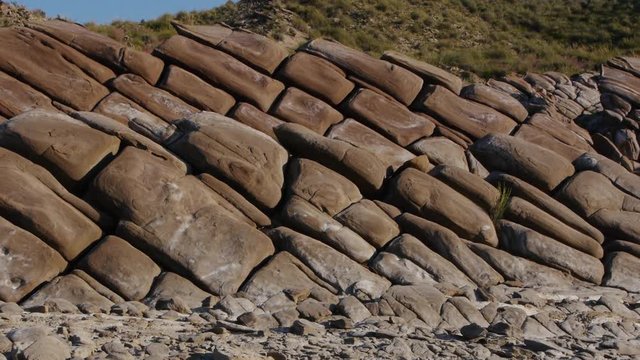  flysch of rocks in the desert of Almeria, Spain  