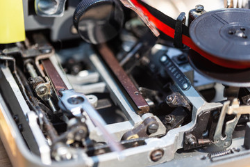 Fototapeta premium Detailed shots of an old typewriter