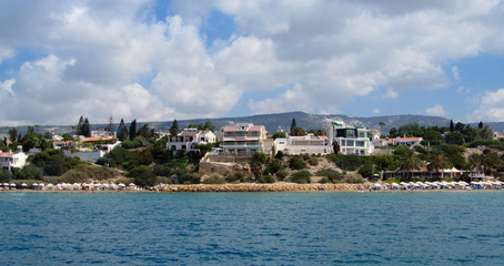 Fototapeta na wymiar Cyprus. Beautiful beach. 