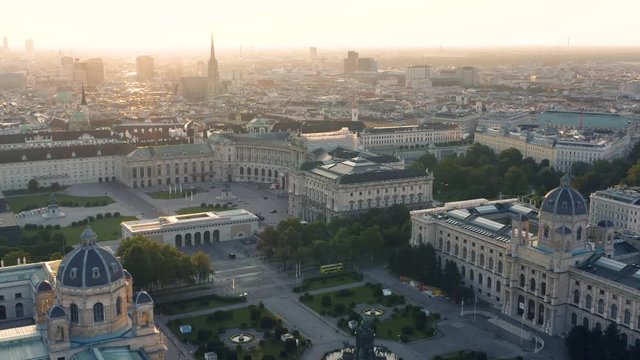 City center of Vienna in the early morning