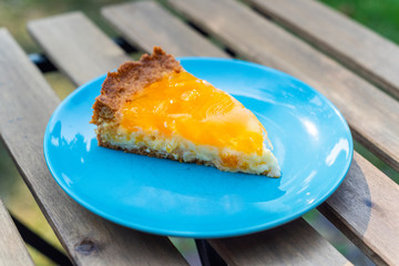 a homemade sour cream mandarin cake