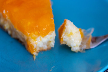 a homemade sour cream mandarin cake