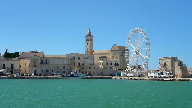 Trani waterfront with the beautiful Cathedral. Province of Barletta Andria Trani, Apulia (Puglia), southern Italy.