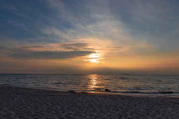 sunset over the sea. Estonia. Europe