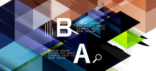 Modern mosaic triangle template background, great design for any purposes. Abstract geometric graphic design triangle pattern. Geometric line pattern.