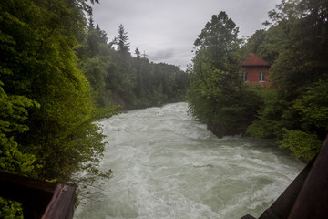 Fototapeta na wymiar Traunfall flood, Upper Austria. Europe