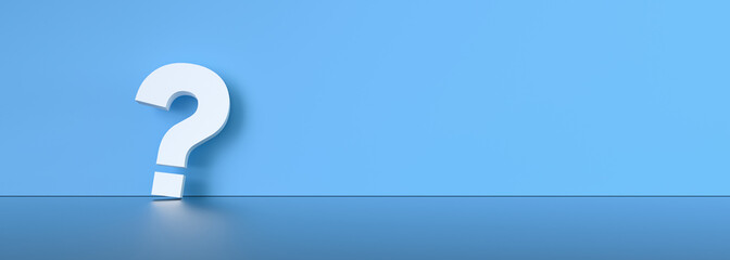 colored question mark background concept. 3D Rendering.