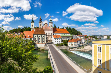 Steyr - a town in Austria. Steyr and Enns rivers.