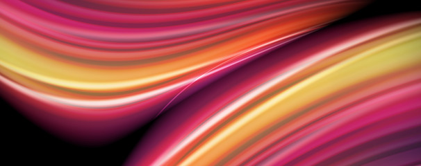 Flowing liquid colors - modern colorful flow poster. Wave liquid shapes. Art design for your design project