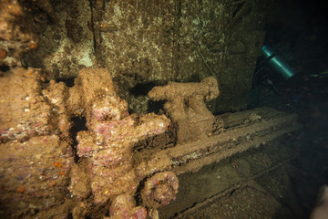 Tools inside Wreck of a Cargo Ship, Abu Nuhas, Egypt