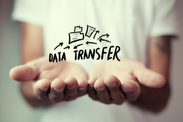 business concept data online transfer