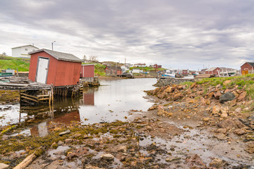 Fishing village of Farmers Arm near Twillingate, Newfoundland, Canada 