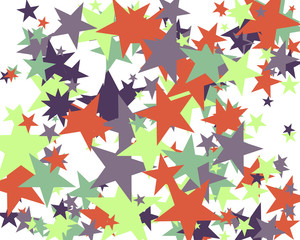 Abstract Generative Art color distributed Stars background illustration