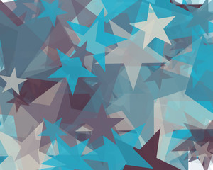 Abstract Generative Art color distributed Stars background illustration