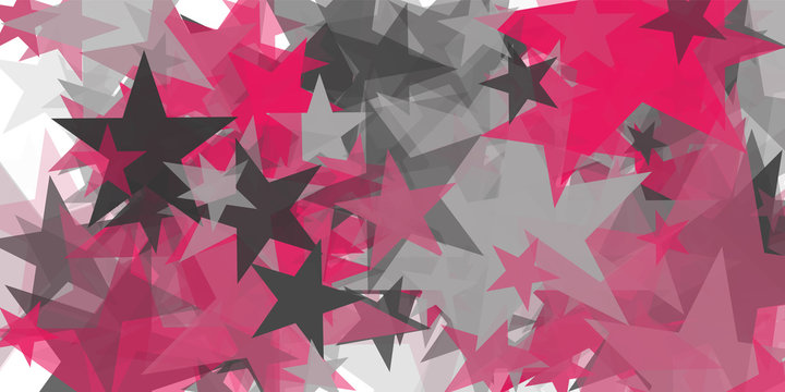Abstract Generative Art color distributed Stars background illustration