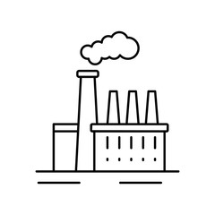Industrial factory cityscape line icon. Element of landscapes icon
