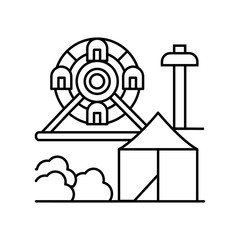 Amusement fair fun city line icon. Element of landscapes icon