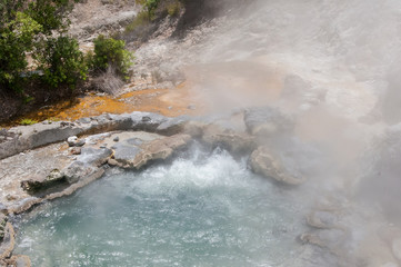 Furnas Fumarolas on Sao Miguel Island in the Azores archipelago