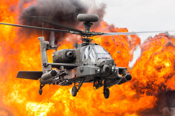 Army Air Corps WAH-64D Apache captured at the 2019 Royal International Air Tattoo at RAF Fairford.