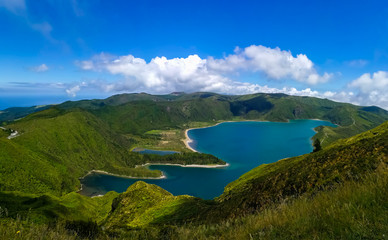 Lagoa do Fogo is located in São Miguel Island, Azores. It is classified as a nature reserve and is the most beautiful lagoon of the Azores