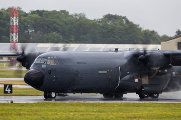 French Air Force C-130J Hercules captured at the 2019 Royal International Air Tattoo at RAF Fairford.