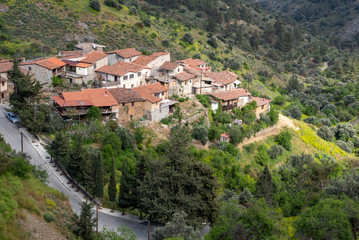 Fototapeta na wymiar Mountain village of Lazania in Cyprus