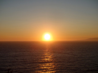 Pacific Ocean Sunset off Coast of San Francisco