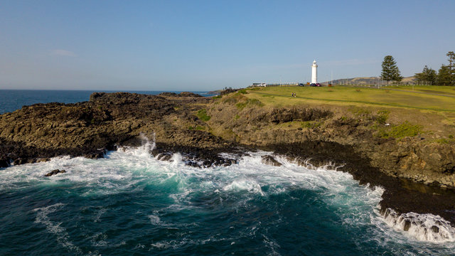A view from Kiama Blow Hole Point on the south coast of New South Wales, Australia. In aboriginal the word Kiama means &sbquo;&Auml;&ograve;where the ocean makes noise&sbquo;&Auml;&ocirc;.