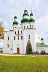 Fototapeta na wymiar Dormition (Uspensky) Cathedral of Eletsky Women's monastery in Chernihiv. Chernihiv - capital of Chernihiv region in Northern Ukraine. Chernihiv is one of oldest cities of Kievan Rus (907)