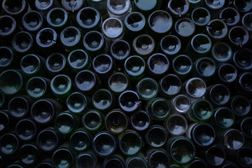 wall from bottles