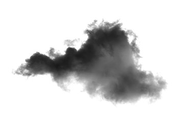 Black smoke on a white background