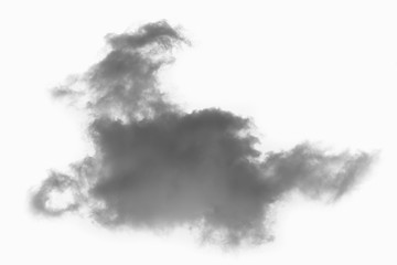 Black smoke on a white background