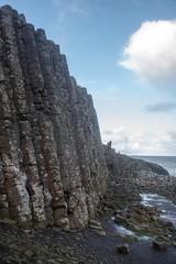 Stonewall at a coast in Northern Ireland