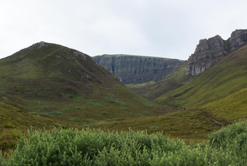 Hill, mountain and green grass