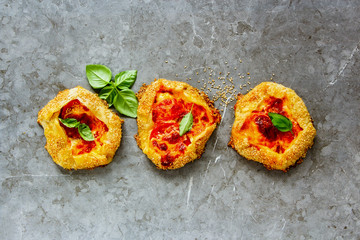Mozzarella and tomato galette