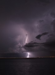 Naklejka na ściany i meble Lightning in Tampa Bay Florida