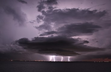 Lightning in Tampa Bay Florida