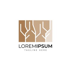 tree branch logo.forest icon design vector template. season illustration of tree	