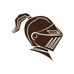 medieval helmet icon. vector illustration