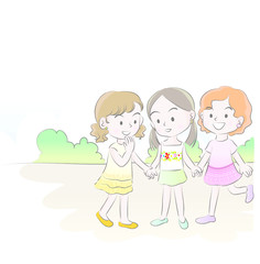 Printgirl hood vector drawing art