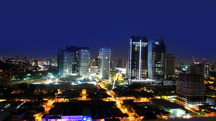 Fototapeta na wymiar Tall business buildings in Sao Paulo,Brazil.On May 03, 2015 Sao Paulo, Brazil.